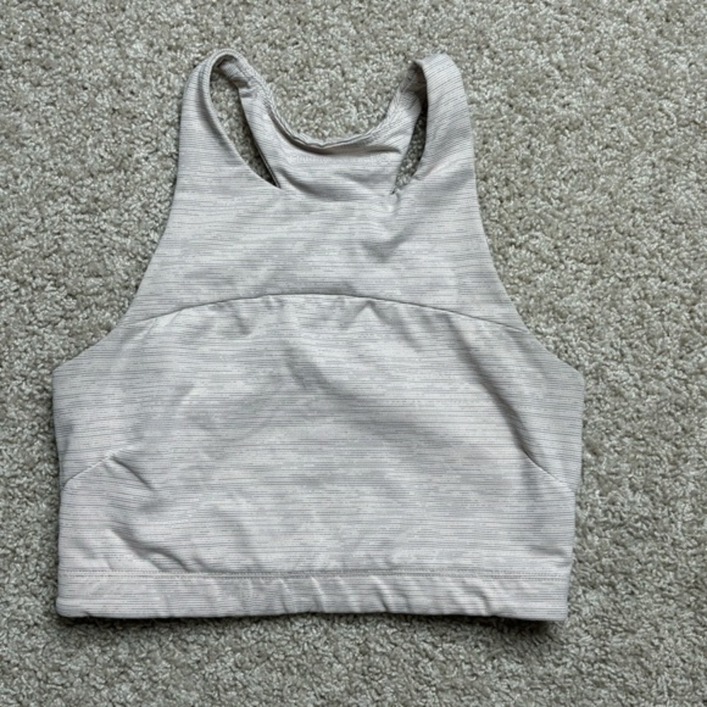 Outdoor Voices Light Pink & Gray Sports Bra